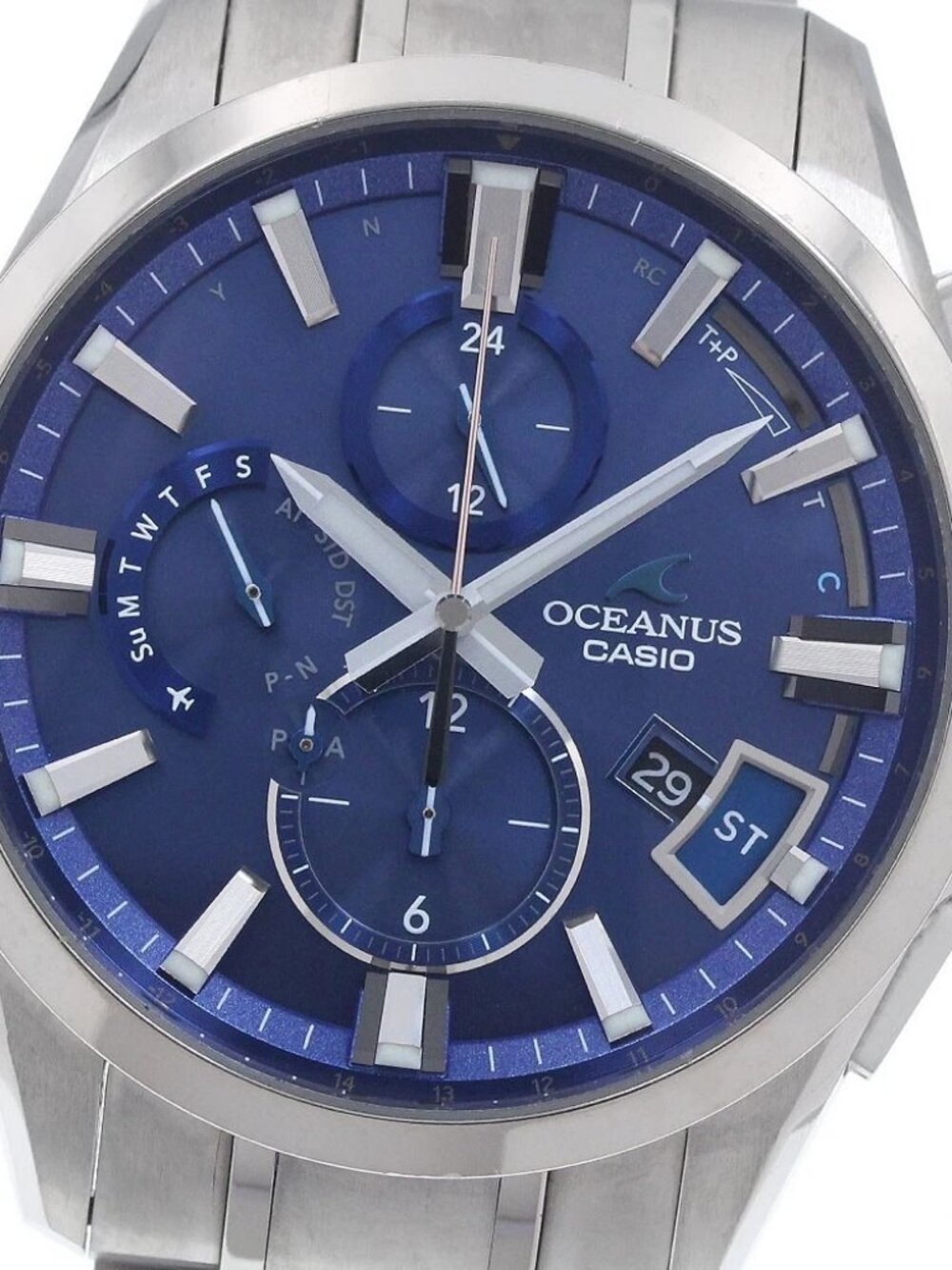 CASIO Oceanus OCW-G2000-2AJF GPS blue Dial Solar Powered Radio Men's_961579